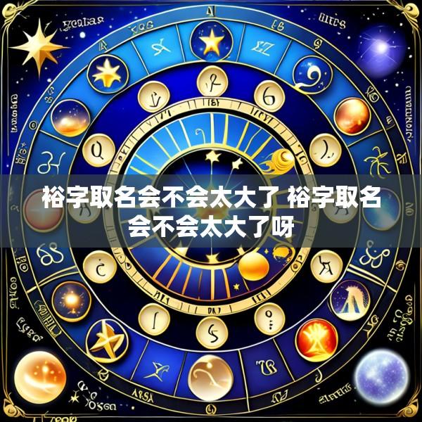裕字取名会不会太大了 裕字取名会不会太大了呀