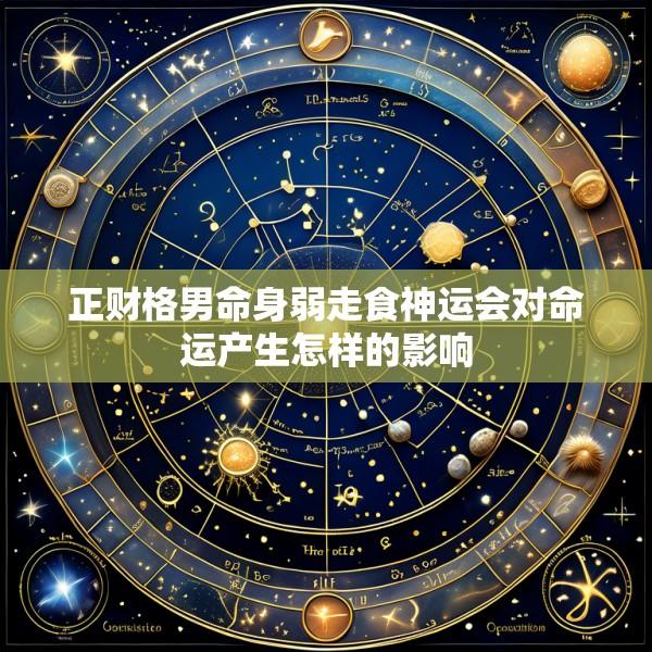 正财格男命身弱走食神运会对命运产生怎样的影响