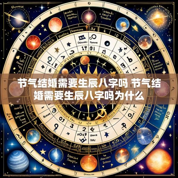 节气结婚需要生辰八字吗 节气结婚需要生辰八字吗为什么