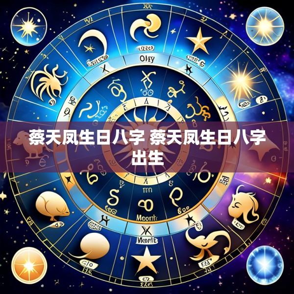 蔡天凤生日八字 蔡天凤生日八字出生
