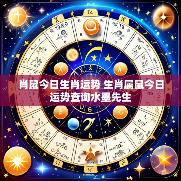 肖鼠今日生肖运势 生肖属鼠今日运势查询水墨先生