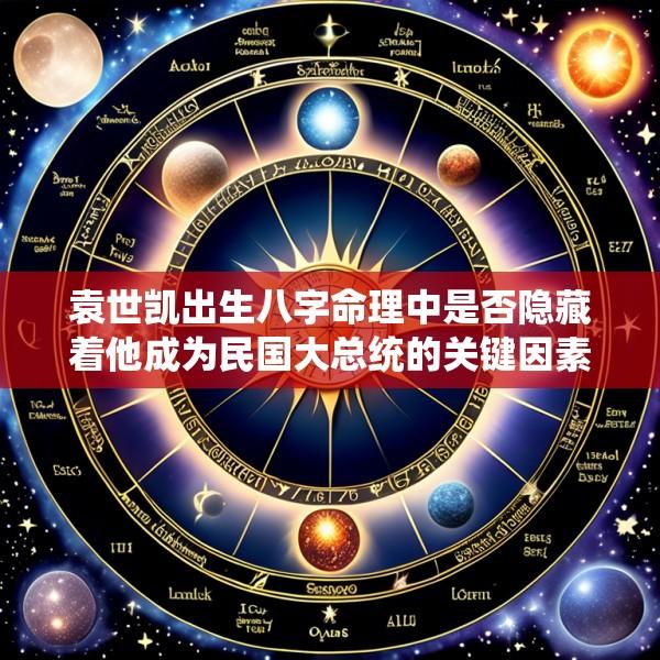 袁世凯出生八字命理中是否隐藏着他成为民国大总统的关键因素