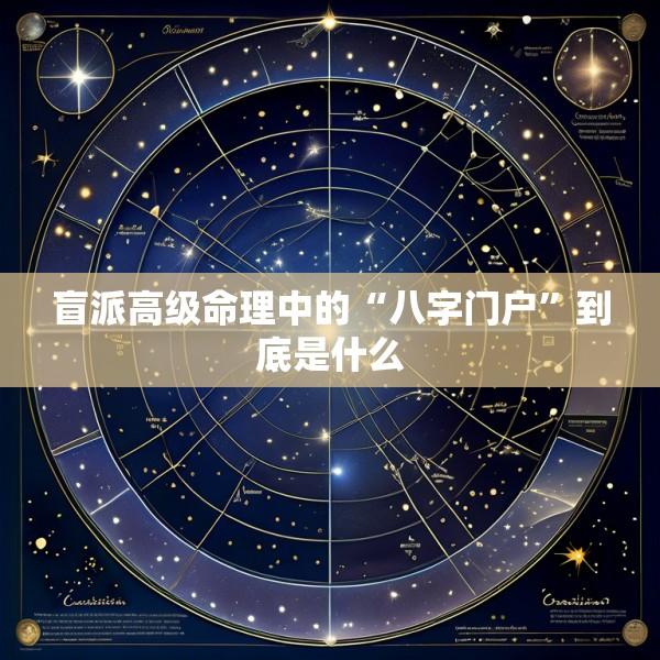 盲派高级命理中的“八字门户”到底是什么