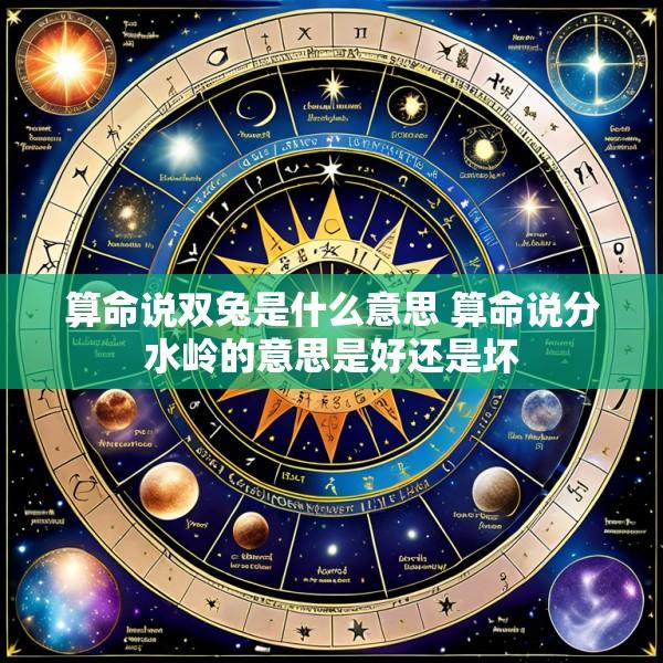 算命说双兔是什么意思 算命说分水岭的意思是好还是坏
