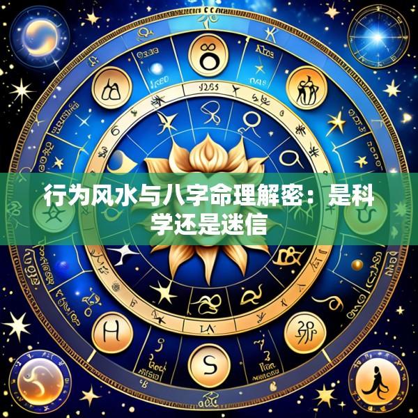 行为风水与八字命理解密：是科学还是迷信