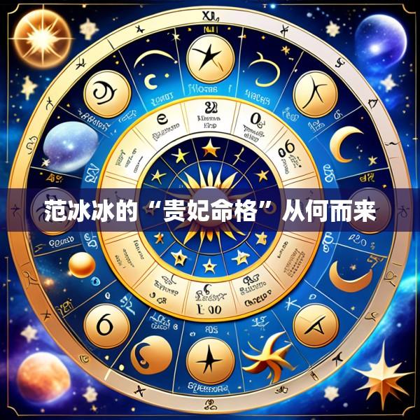范冰冰的“贵妃命格”从何而来