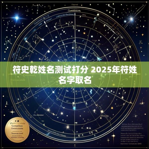 符史乾姓名测试打分 2025年符姓名字取名