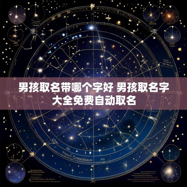 男孩取名带哪个字好 男孩取名字大全免费自动取名