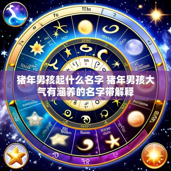 猪年男孩起什么名字 猪年男孩大气有涵养的名字带解释