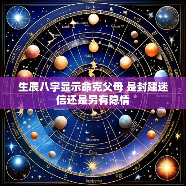 生辰八字显示命克父母 是封建迷信还是另有隐情