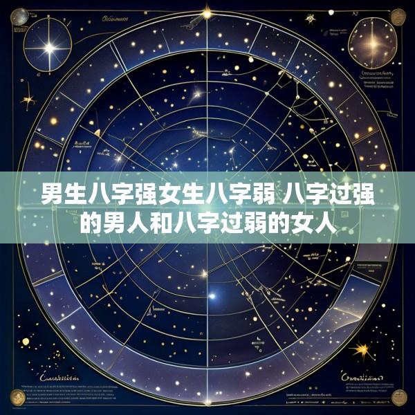 男生八字强女生八字弱 八字过强的男人和八字过弱的女人