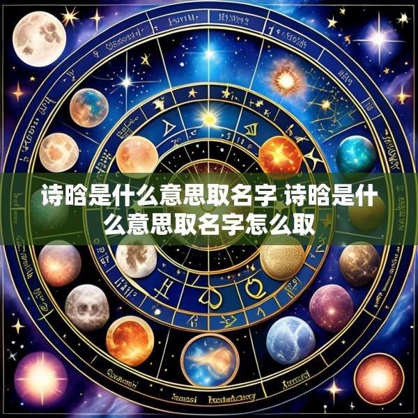 诗晗是什么意思取名字 诗晗是什么意思取名字怎么取