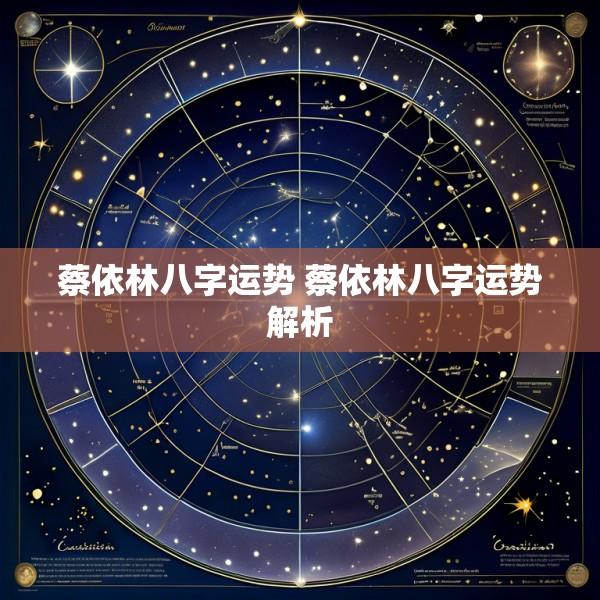 蔡依林八字运势 蔡依林八字运势解析