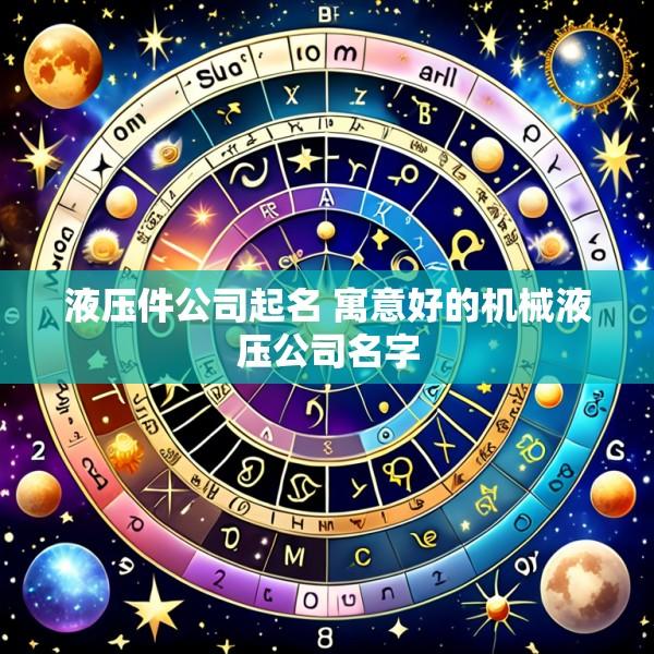 液压件公司起名 寓意好的机械液压公司名字