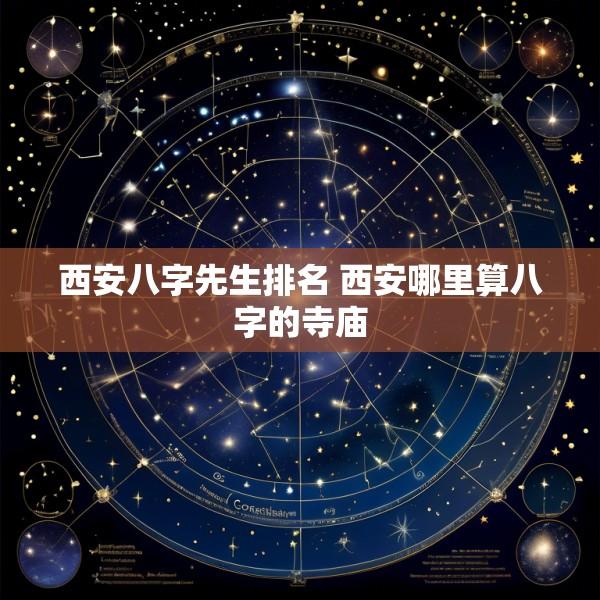 西安八字先生排名 西安哪里算八字的寺庙