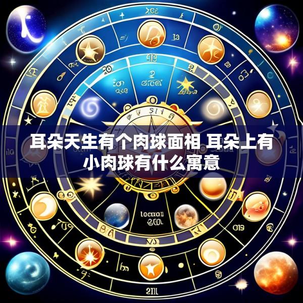 耳朵天生有个肉球面相 耳朵上有小肉球有什么寓意
