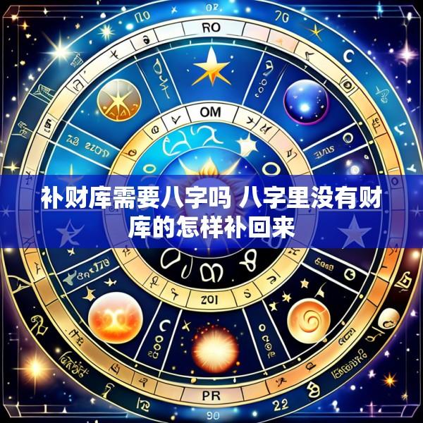 补财库需要八字吗 八字里没有财库的怎样补回来
