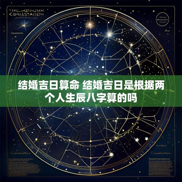结婚吉日算命 结婚吉日是根据两个人生辰八字算的吗