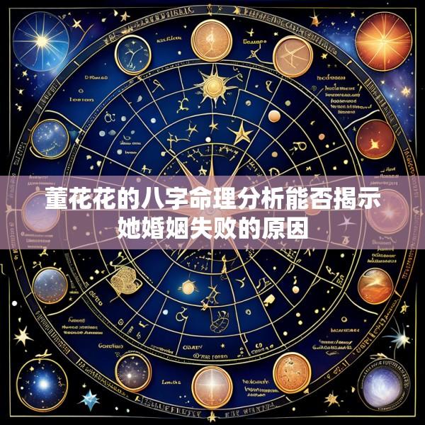 董花花的八字命理分析能否揭示她婚姻失败的原因