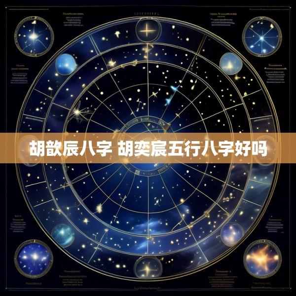 胡歆辰八字 胡奕宸五行八字好吗