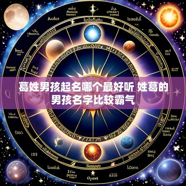 葛姓男孩起名哪个最好听 姓葛的男孩名字比较霸气
