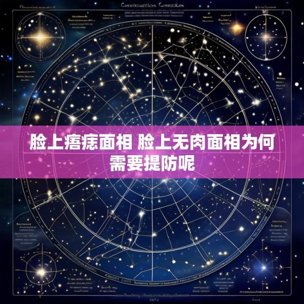 脸上痦痣面相 脸上无肉面相为何需要提防呢