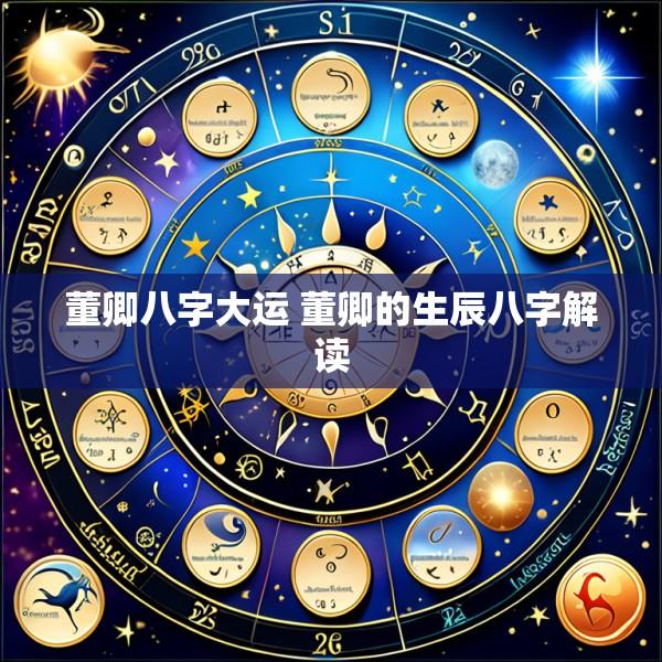 董卿八字大运 董卿的生辰八字解读