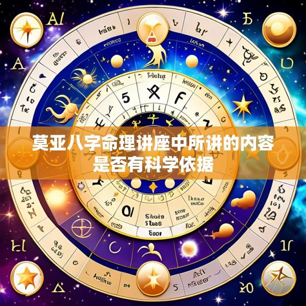 莫亚八字命理讲座中所讲的内容是否有科学依据