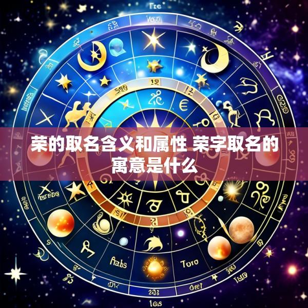荣的取名含义和属性 荣字取名的寓意是什么