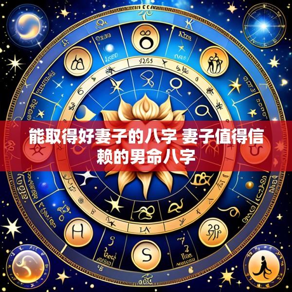 能取得好妻子的八字 妻子值得信赖的男命八字