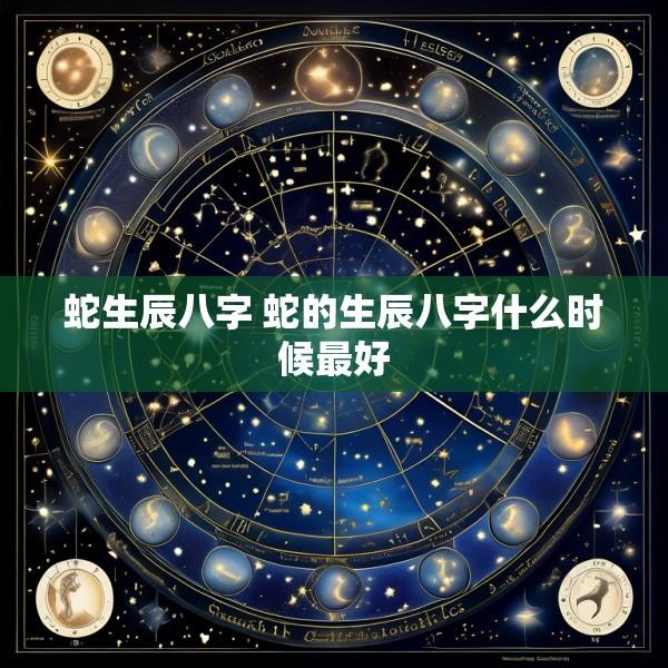 蛇生辰八字 蛇的生辰八字什么时候最好