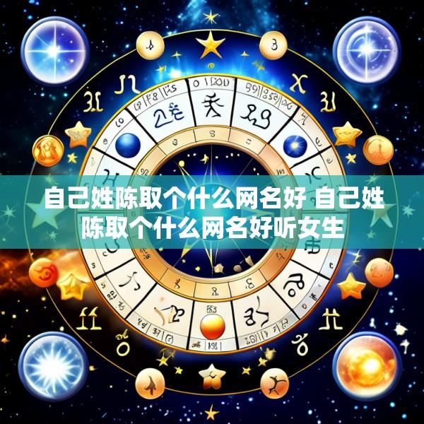 自己姓陈取个什么网名好 自己姓陈取个什么网名好听女生