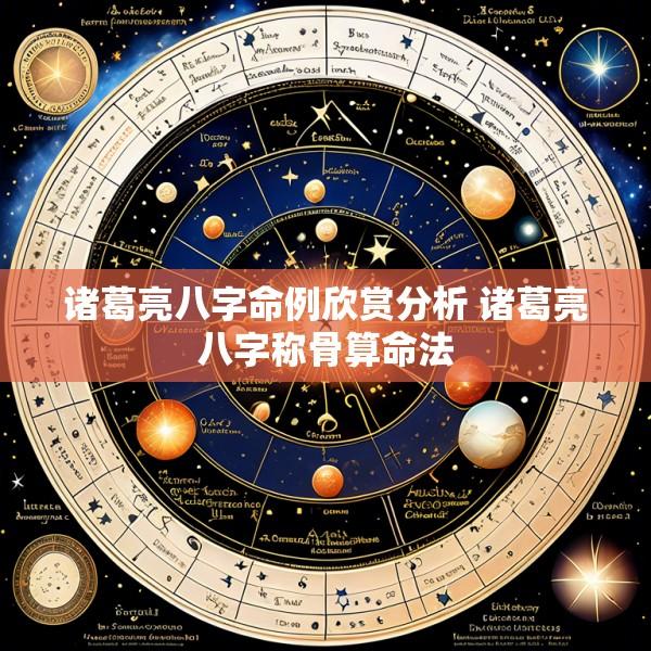 诸葛亮八字命例欣赏分析 诸葛亮八字称骨算命法