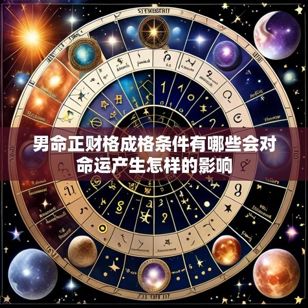 男命正财格成格条件有哪些会对命运产生怎样的影响