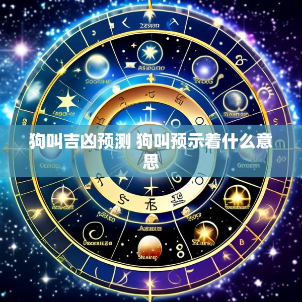 狗叫吉凶预测 狗叫预示着什么意思