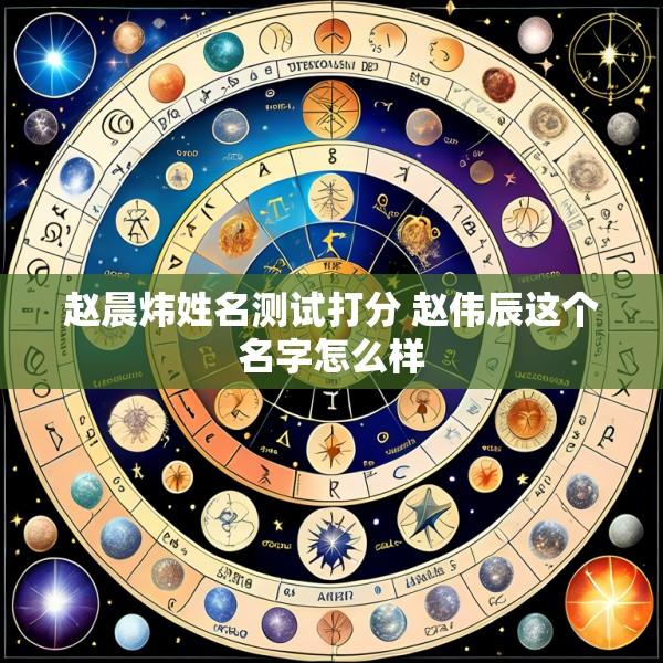 赵晨炜姓名测试打分 赵伟辰这个名字怎么样