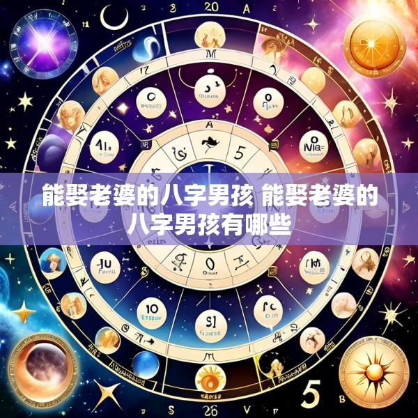 能娶老婆的八字男孩 能娶老婆的八字男孩有哪些
