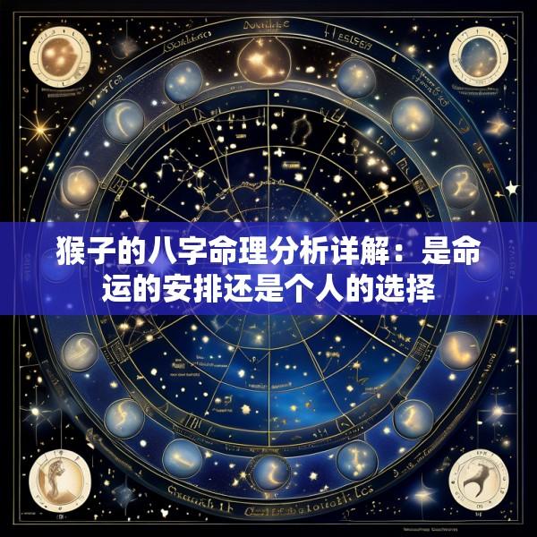 猴子的八字命理分析详解：是命运的安排还是个人的选择