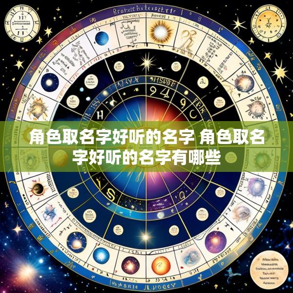 角色取名字好听的名字 角色取名字好听的名字有哪些