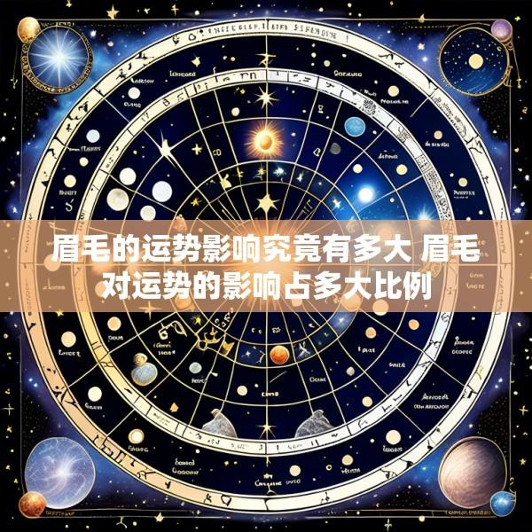 眉毛的运势影响究竟有多大 眉毛对运势的影响占多大比例