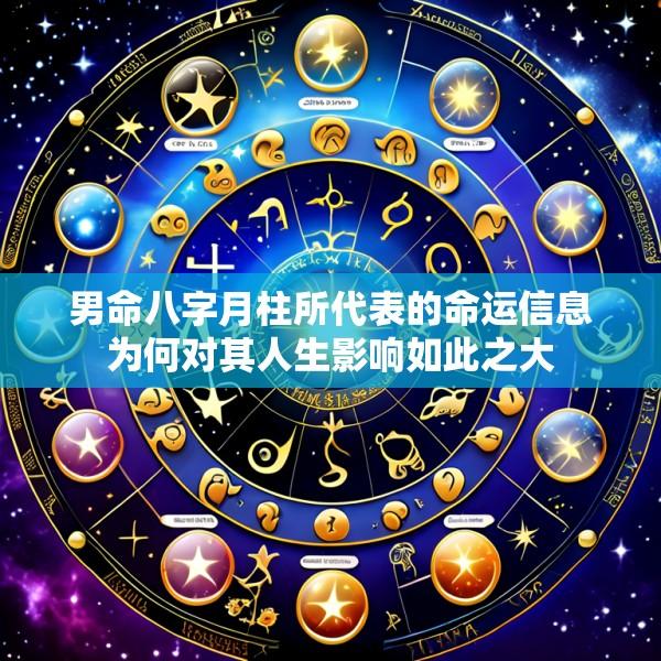 男命八字月柱所代表的命运信息为何对其人生影响如此之大