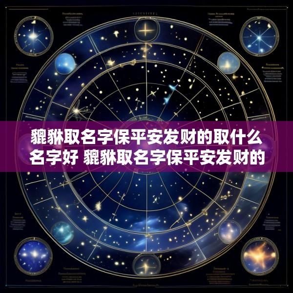 貔貅取名字保平安发财的取什么名字好 貔貅取名字保平安发财的取什么名字好一点