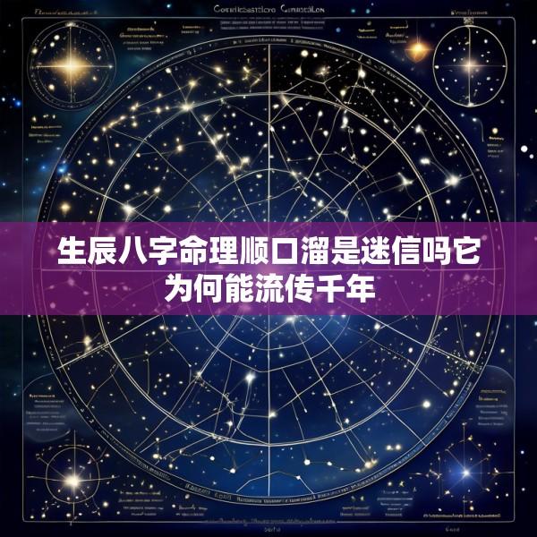 生辰八字命理顺口溜是迷信吗它为何能流传千年