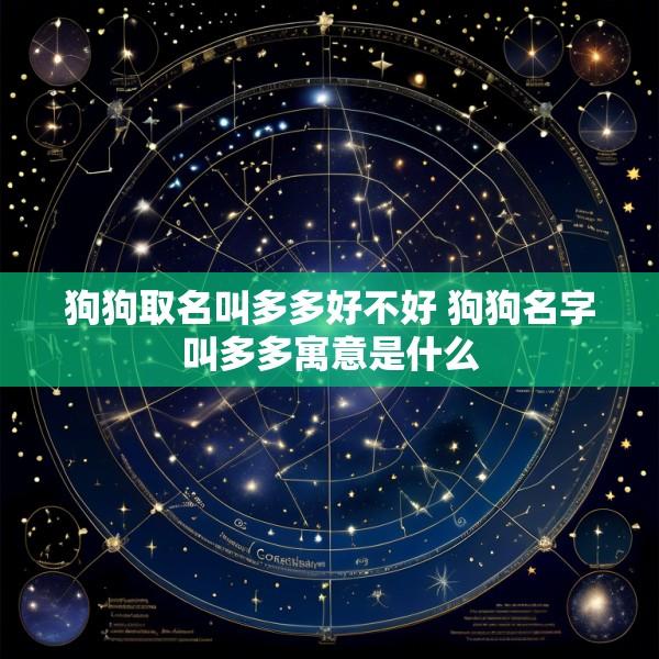 狗狗取名叫多多好不好 狗狗名字叫多多寓意是什么