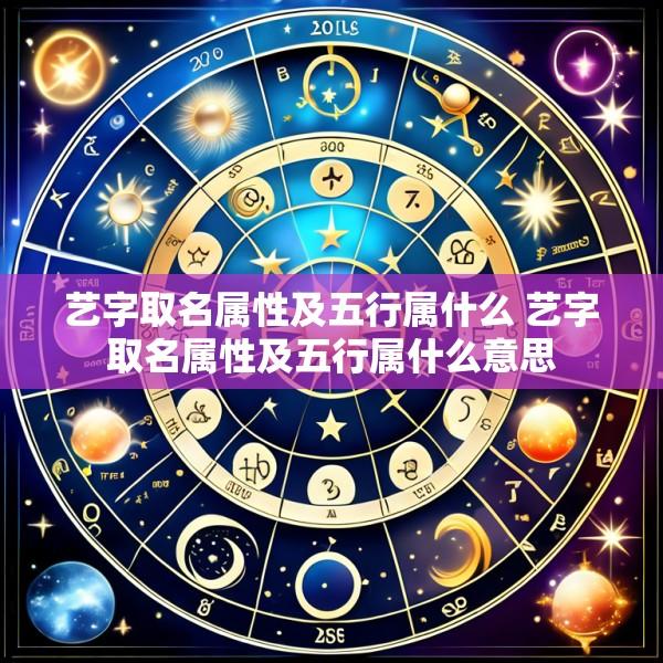 艺字取名属性及五行属什么 艺字取名属性及五行属什么意思