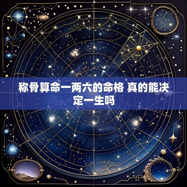 称骨算命一两六的命格 真的能决定一生吗
