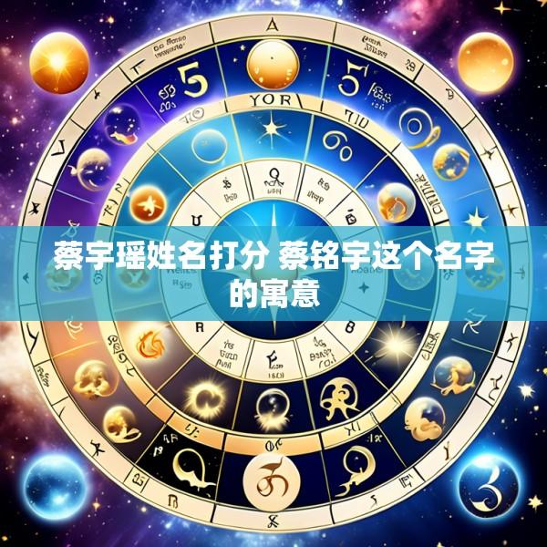 蔡宇瑶姓名打分 蔡铭宇这个名字的寓意