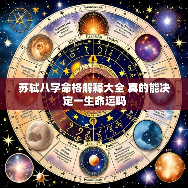 苏轼八字命格解释大全 真的能决定一生命运吗