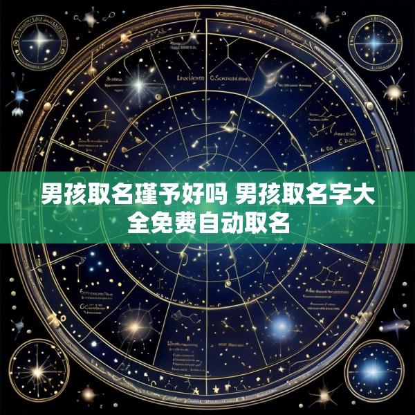 男孩取名瑾予好吗 男孩取名字大全免费自动取名