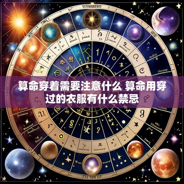 算命穿着需要注意什么 算命用穿过的衣服有什么禁忌